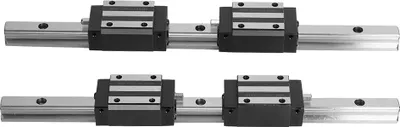 Image de 2Pcs HG15-300mm Cast Iron Linear Guide Rail with 4Pcs HGH15 Linear Bearing Slide Block Black