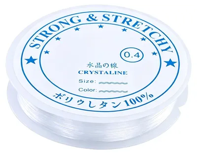 Elastischer Perlenfaden 0,4 mm, 24 m, transparent für DIY-Schmuck