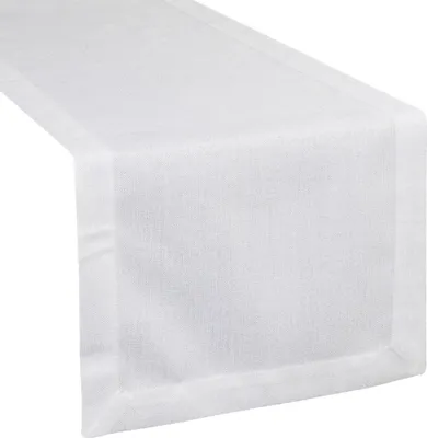 Produktbild von EUROFIRANY | Tischläufer - 40 x 180 cm - weißes Tischtuch - Glatt