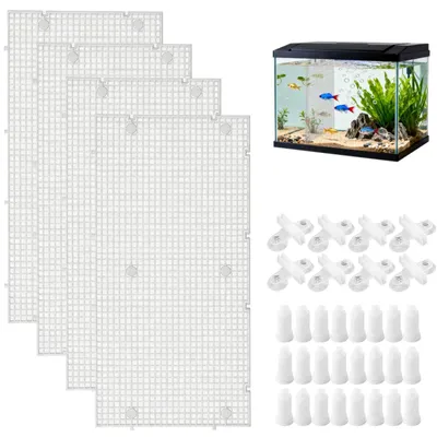 Image de Lot de 4 séparateurs pour aquarium avec ventouses