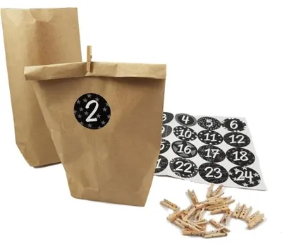 Obrázok produktu pre Diy adventný kalendár darčeková sada čierna 26 cm