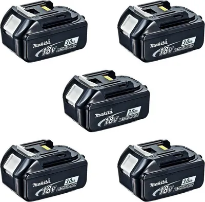 Image de Pack de 5 Batteries 18V Li-Ion LXT 3.0 Ah avec indicateur de charge BL1830B MAKITA
