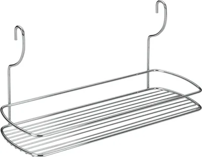Image de Metaltex Lonardo Tablette en métal, argentée, moyenne, 35 x 13 x 19 cm