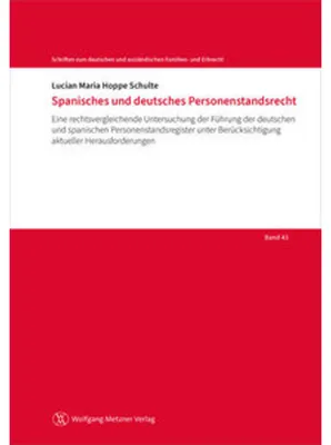 Obrázok produktu pre Spanisches und deutsches Personenstandsrecht