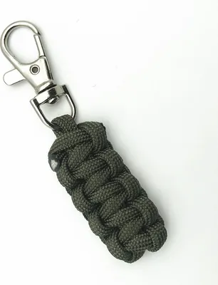 Produktbild von INF Geflochtener Nylon Paracord Schlüsselanhänger - Outdoor Survival Tool Grasfarbe