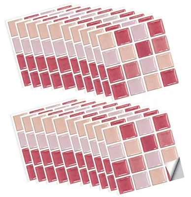 Produktbild von Selbstklebende Wandfliesen 30er Pack, Mosaik PVC Fliesen Selbstkleber 10x10cm, Wasserfest Rostfest Leicht Zu Reinigen Fur Badezimmer