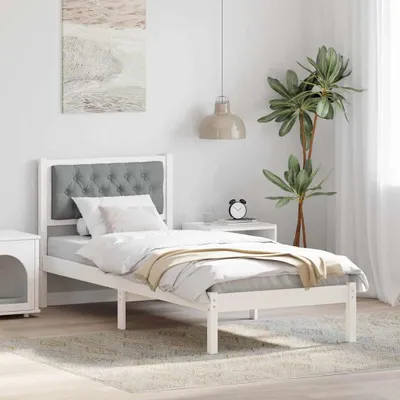 Produktbild von "Schlussverkauf" Einzelbett 1 PLACE - bettrahmen moderne - Hellgrau 80x200 cm Massives Kiefernholz  C3538