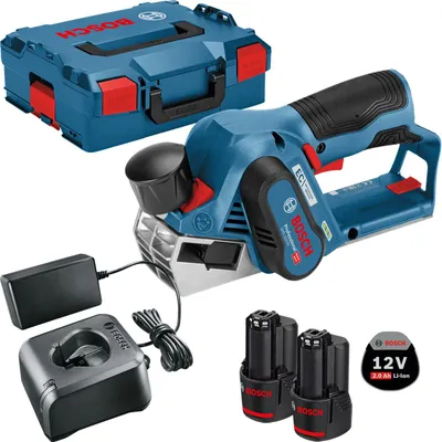 Produktbild von Bosch Akku-Hobel GHO 12V-20 12 V / 2x 2,0 Ah Akku + Ladegerät in L-Boxx