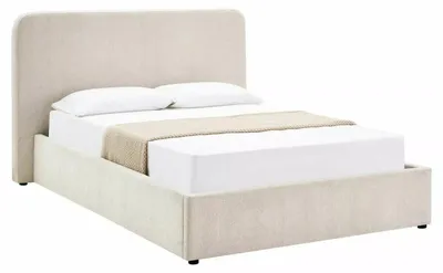 Image de Lit en tissu - Gamme Lumia - 160 x 200 - Beige