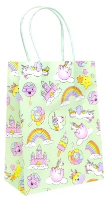 Produktbild von 12 Stück Geschenktüte Kindergeburtstag Einhorn