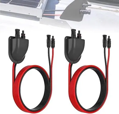 Productafbeelding van Waterdichte solar kabeldoorvoer - Dubbel met ABS behuizing - 2 m 10 AWG kabel - Ideaal voor motorhomes en boten
