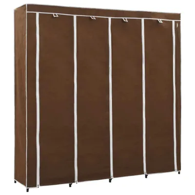 Produktbild von "2026 Moderne" Kleiderschrank mit 4 Fächern Braun 175x45x170cm - Kleiderschränke CC890444