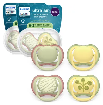 Zdjęcie produktu dla Philips AVENT SCF349/55, Klasyczny smoczek dziecięcy, Ortodontyczne, Silikon, Chłopak, dziewczyna, Możliwość umycia w zmywarce