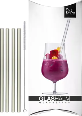 Zdjęcie produktu dla EISCH Glashalm-Set 996/10 kurz kristall (4x) + Bürste,GK GENTLEMAN 86599610