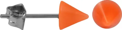Produktbild von Chirurgenstahl Ohrstecker Acrylspitze Größe - 5 mm Farbe - Orange