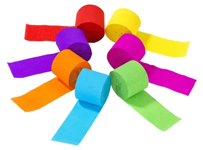 Produktbild von 7 bunte Krepppapierrollen à 10 Meter