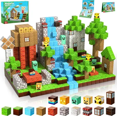 Image de Blocs de construction magnétiques,100 pièces de blocs de construction magnétiques pour enfants,Jouets magnétiques Aimants enfants,Jouets 3 4 5 6 7 8 9 ans et plus,Gris