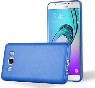 Produktbild von Cadorabo Schutzhülle für Samsung Galaxy J7 2016 Hülle in Blau Handyhülle TPU Silikon Etui Cover Case