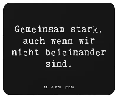 Produktbild von Mr. & Mrs. Panda Mouse Pad Spruch Trennung von den Eltern - Schwarz - Geschenk, Mut, Trost, Mauspad, Vertrauem, mausteppich, Verbundenheit, schwierige Zeiten, mousematte