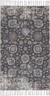 Obrázek produktu pro BELIANI Koberec vícebarevný polyester a bavlna 80 x 150 cm orientální se střapci obývací pokoj ložnice