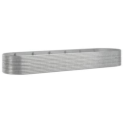 Produktbild von vidaXL Hochbeet Pulverbeschichteter Stahl 510x140x68 cm Silbern