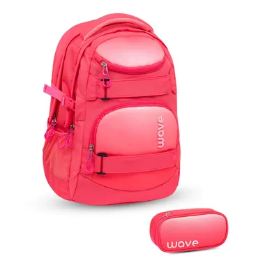 Produktbild von Wave Infinity Schulrucksack Set 2 tlg. "Ombre Coral Paradise"
