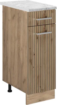 Immagine prodotto di Mobiletto base per cucina Vicco R-Line Rovere artigianale 30 cm PL Marmo, Model 49147