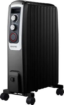 Produktbild von Auronic Ölradiator mit Thermostat - 2000W Elektrische Heizung - Timer - 3 Stufen - Schwarz