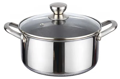 Obrázok produktu pre Cheffinger, hrniec 20 cm, 3 l, s nepriľnavým povrchom s voštinovou štruktúrou a pokrievkou, strieborný