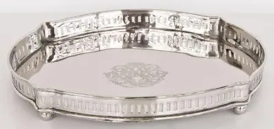Produktbild von Casa Padrino Luxus Serviertablett Silber 30 x 23 x H. 5 cm - Edles Gastronomie Accessoire