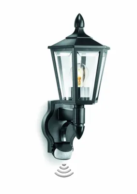 Produktbild von STEINEL L 15, Wandbeleuchtung für den Außenbereich, Schwarz, Transparent, Kunststoff, IP44, II, Wandmontage