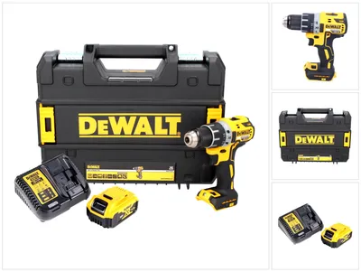 Image de DeWalt DCD 791 P1 Perceuse-visseuse sans fil 18 V 70 Nm Brushless + 1x batterie 5,0 Ah + chargeur + TSTAK