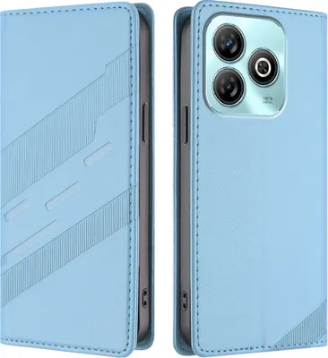 Obrázek produktu pro Pouzdro pro ZTE Blade A75 4G,Polyuretankožené peněženkové pouzdro s přihrádkou na karty a funkcí stojánku Hellblau