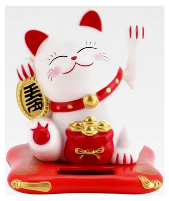 Produktbild von Maneki Neko Winkekatze, Solarbetriebene Katze, Glückskatze, Reichtumskatze, Begrüßungskatze, Dekoration für Zuhause und Auto