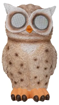 Produktbild von LED Solar-/Dekoleuchte "BUBO", Lampe für den Außenbereich im Romantik-Style, aus Kunststoff in braun, 10,5 x 11,4 x 18 cm, mit Diode – mit Druckschalter