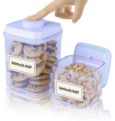 Produktbild von Set von 2 Luftdichten Aufbewahrungsbehältern mit Silikonverschluss