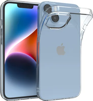 Produktbild von EAZY CASE Hülle kompatibel mit Apple iPhone 14 Schutzhülle Silikon, Ultra dünn, Slimcover, Handyhülle, Silikonhülle, Backcover, Durchsichtig, Klar Transparent