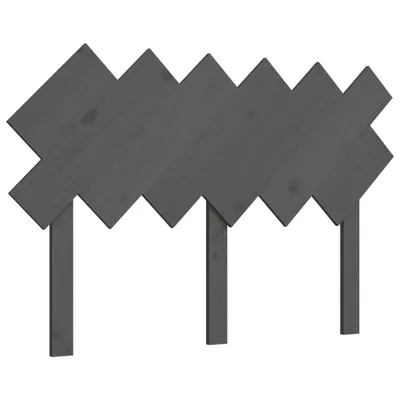 Image de vidaXL Tête de lit Gris 122,5x3x80,5 cm Pin massif