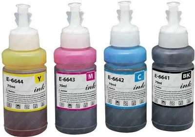Produktbild von Kompatibel Set 4x Ecotank Nachfüllflasche für Epson T6641-T6644 von ABC