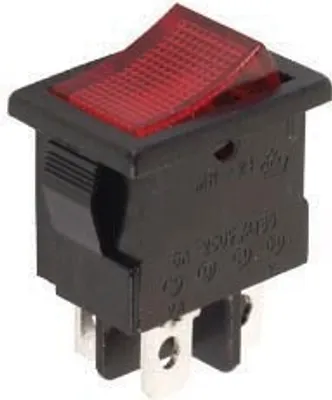 Obrázek produktu pro Kolébkový vypínač napájení 5A-250V Dpst On-Off - Červený