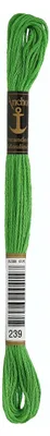 Stickgarn blattgrün, 100% Baumwolle, 8 m, 6-fädig