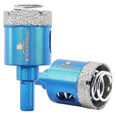 Immagine prodotto di Punte da trapano diamantate, 2 pezzi, da 32 mm, per Vetroceramica, granito, porcellana e muratura