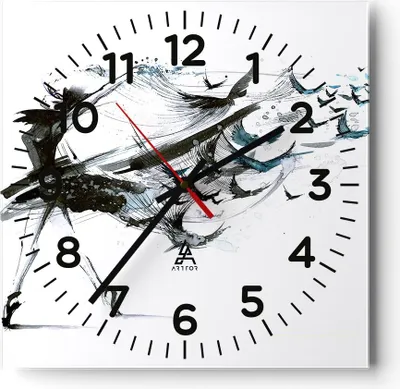 Produktbild von Wanduhr - Quadrat - Glasuhr - Tanz eine Frau Ballett Aktivität - 40x40cm - Schleichendes Uhrwerk - Lautlos - zum Aufhängen bereit - Dekoration Modern - Wanddekoration aus Glas - C4AC40x40-3078