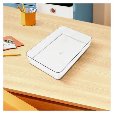 Produktbild von Schubladenorganizer für Schminktisch, transparente Aufbewahrungsbox aus Kunststoff für Schreibtisch, Büro, Küche, Bad und Schlafzimmer