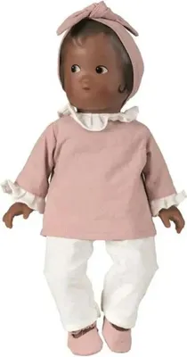 Produktbild von ELLA Spielpuppe 32cm aus Vinyl mit weichem Körper und Baumwollkleidung im Vintage-Design