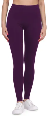 Image de Bellivalini Leggings longs pour femmes en viscose BLV50-147 (prune, XL)