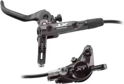 Produktbild von SHIMANO BR-M8000 Deore XT Scheibenbremse, Vorderrad, links, Zug 1000 mm, Resinbeläge/Kühlrippen, schwarz
