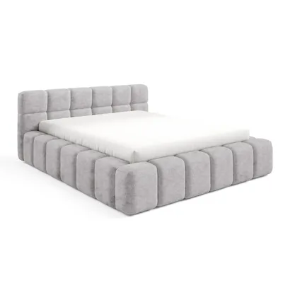 Produktbild von Dekori Polsterbett 140x200 NUBO PREMIUM Wolkenbett mit Bettkasten, Chenille Stoff -Grau (Perfect Harmony 80)