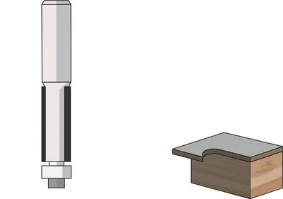 Produktbild von FAMAG Bündigfräser HM 12,7 x 12,7 x 60mm, Schaft 8mm - 3101.812