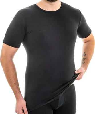 Produktbild von HERMKO 3847 3er Pack Herren extralanges kurzarm Shirt (+10cm) aus 100% Baumwolle, Größe:D 8 = EU XXL, Farbe:schwarz